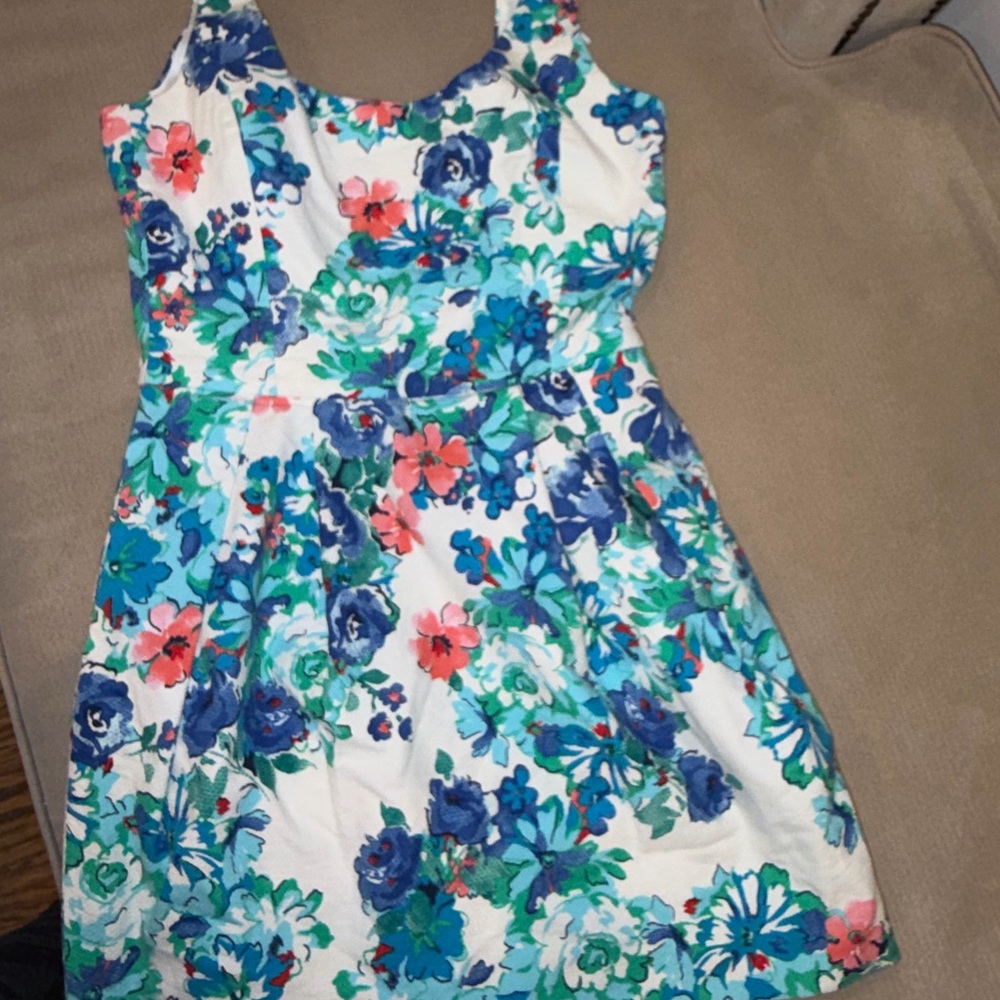 Zara TRF Floral Fit & Flare Dress Size M Easter Spring Church